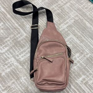 Stylish Blush/nude pink Sling Vegan leather bag